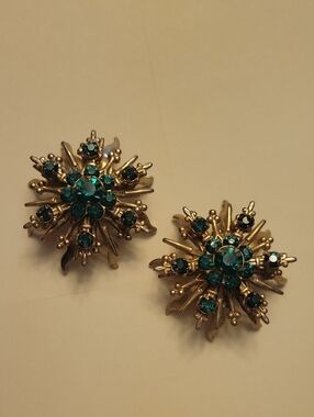 MCM Atomic Starburst Brooch Set